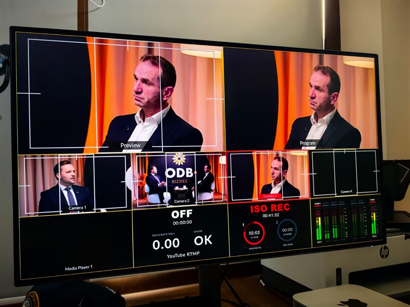 Reżyserka — podgląd trzech kamer